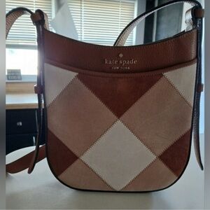Kate Spade Leila North South Crossbody in Patchwork Suede